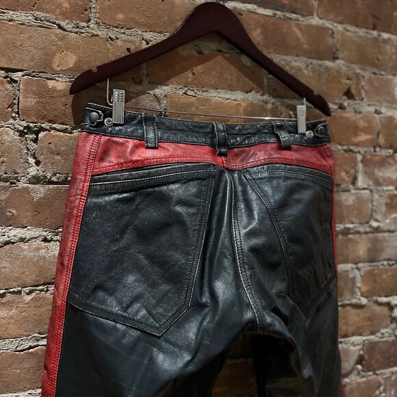 Diesel “Industry Division” Two-Tone Leather Pants - Picture 8 of 12